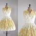 1950s dress - vintage 1950's rosebud cocktail dress