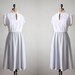 tuxedo dress - 1970s grey and white lace dress
