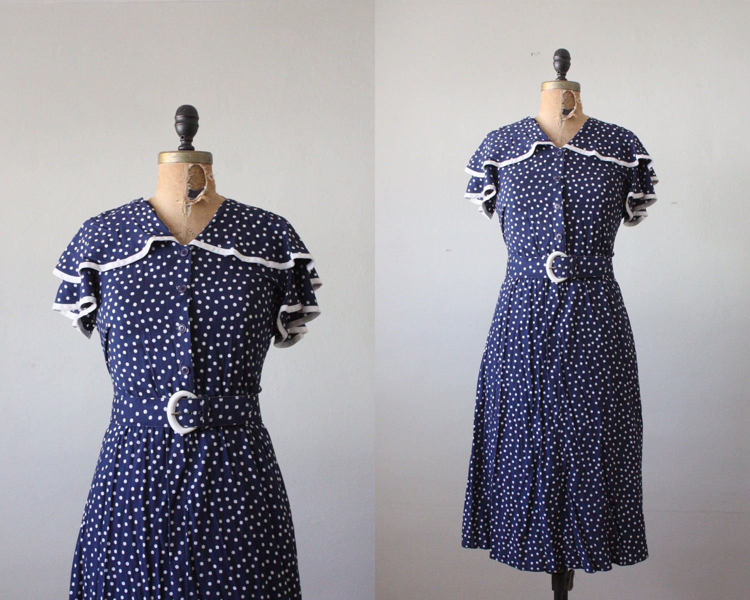 polka dot ruffle dress