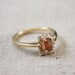citrine and rhinestone ring