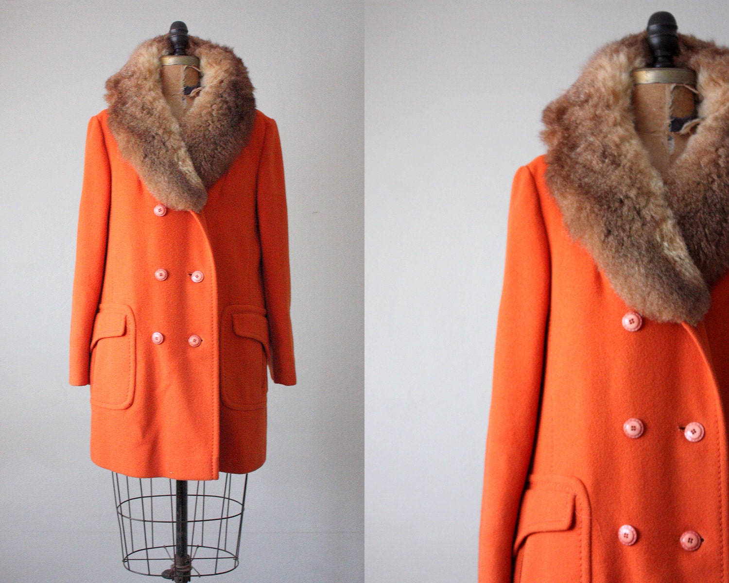 vintage 1960's pumpkin fox jacket