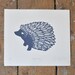 Navy Hedgehog Screenprint