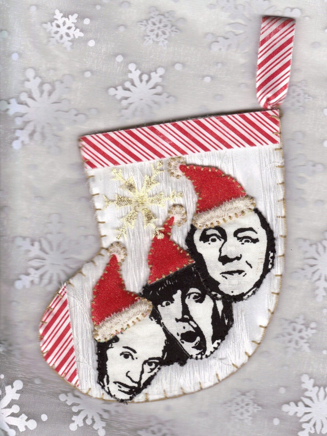felt stocking ornament the three stooges by bymydesign on etsy felt stocking ornament the three stooges by bymydesign on etsy