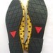 1980s Guess Black and Yellow Polka Dot Satin Flats. Size 8.5