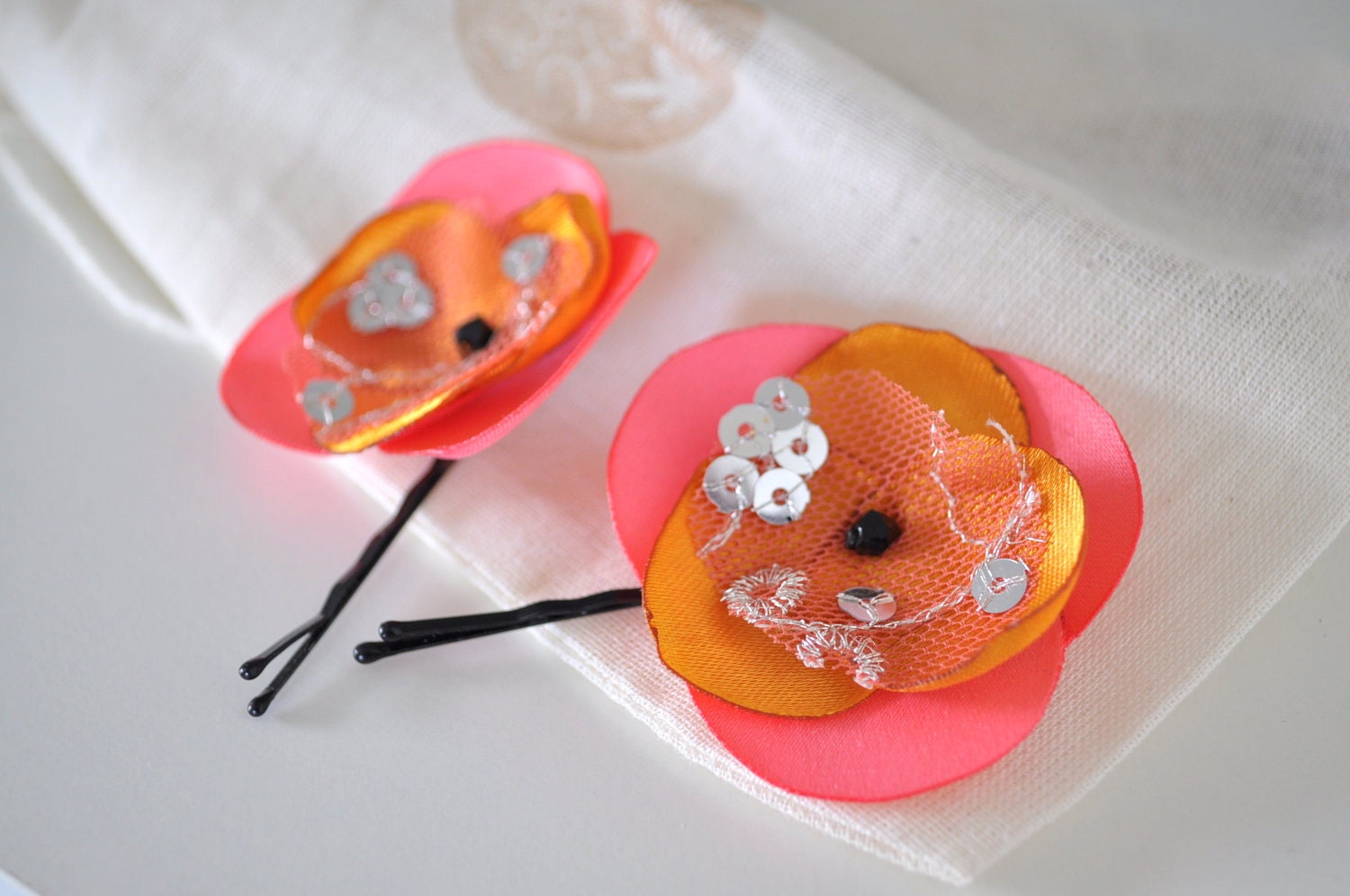 Tahitian Sunset Hairpins - made to order