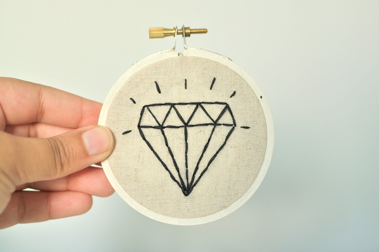 Girls Best Friend - White Diamond Ornament - made to order