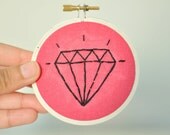 Girls Best Friend - Pink Diamond Ornament - made to order