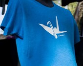 PAPER BIRD Organic baby tee (bright blue) 6-12 months