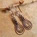 Copper Knotted Dangle Earrings