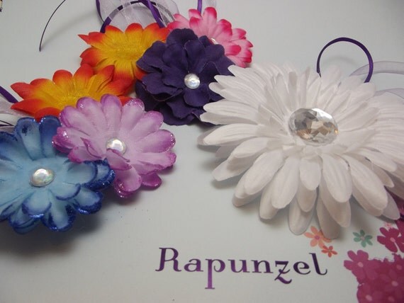 Tangled Flower Hair Clips for Your Rapunzel by FairyTaleFashions