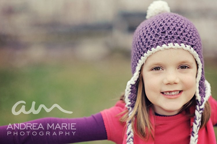 Crochet Pattern PDF - Yukon Earflap Hat, Sizes Preemie to Adult