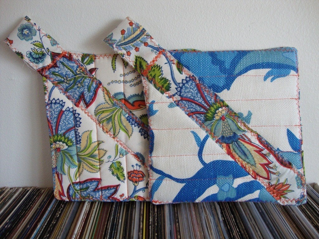 Blue and Tangerine Hot Pad