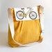 Yellow Diaper bag / Messenger bag / Travel bag /Shoulder Bag with Bike flap - 10 pockets