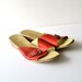 Vintage Red Wedge Sandals/ Worishofer Wannabes / Slip on Buckle Comfort Wedge / Size 8