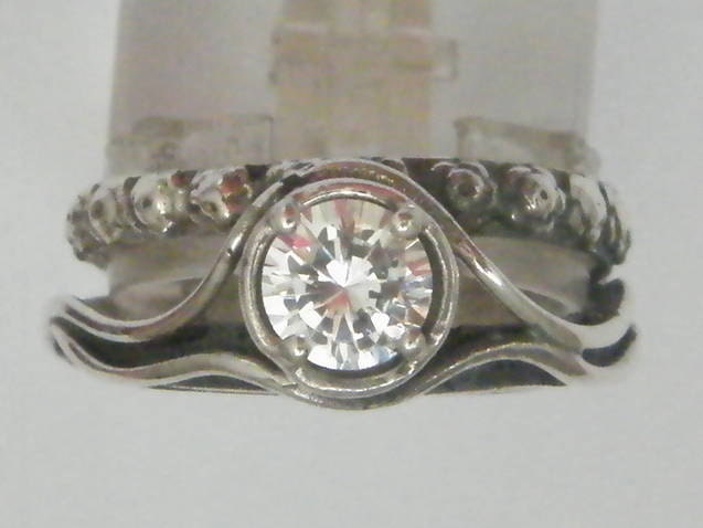 Sterling silver cz ring made in Israel