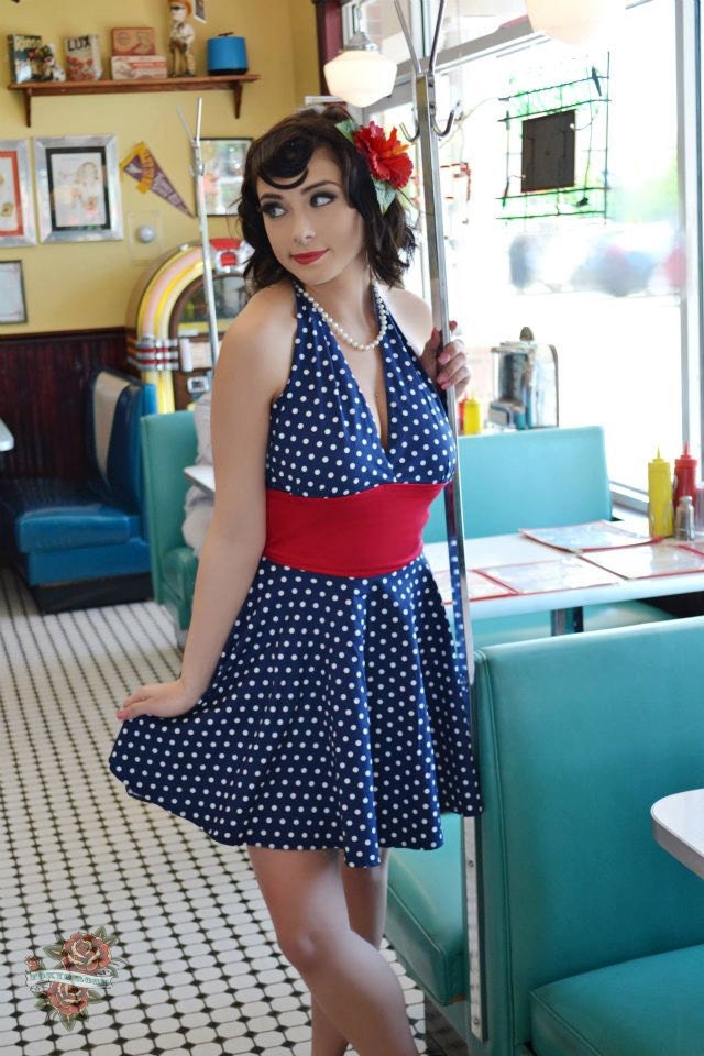 Nautical Halter Dress