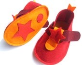 Peppi - wool felt baby shoes - SMALL sizes