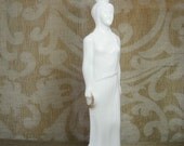 Tall GRECIAN WOMAN Avon Decanter - Milk Glass