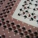 Vintage Scarf 70s TINY UMBRELLAS Totes Rain April Showers - Mauve, Black, Ivory