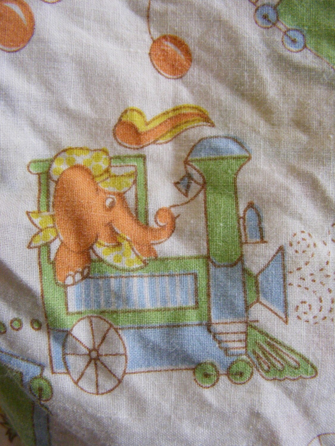 80s Crib Sheet ZOO ANIMAL TRAIN Fitted Baby by violetsandgrace