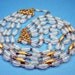 Vintage Multi Strand Glass and Metal Beaded Necklace signed TARA
