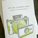 happy face-letterpress birthday card