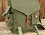 Vintage Euro Military Shoulder Bag - Canvas Messenger Bag - Ipad Bag