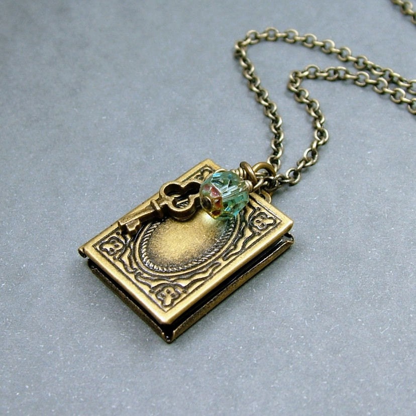 Memoirs Book Locket Necklace
