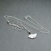 Bird and Branch Lariat Necklace 'Lydia in Grey' with Sterling Silver and Swarovski Pearls