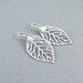 Leaf Earrings with Freshwater Pearls Sterling Silver Earwires