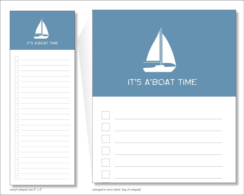its a'boat time notepads