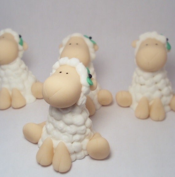 Sweet Little Sheep Set of 12 Cupcake Toppers for Birthdays, Baby Showers, and More Il_570xn