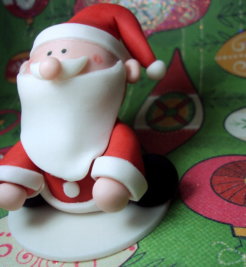 6 Santa Claus Cupcake Toppers for Christmas Parties and Winter Events Il_570xn