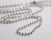 silver plated ball chain necklace cord