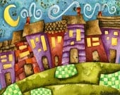 Art Print 8x10. Houses Of Whimsy