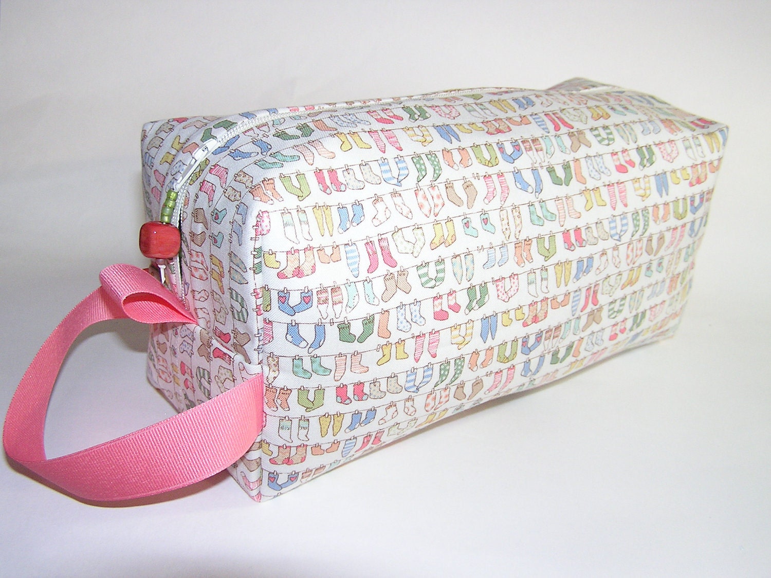 Sock Love with Pink Ribbon Project Bag