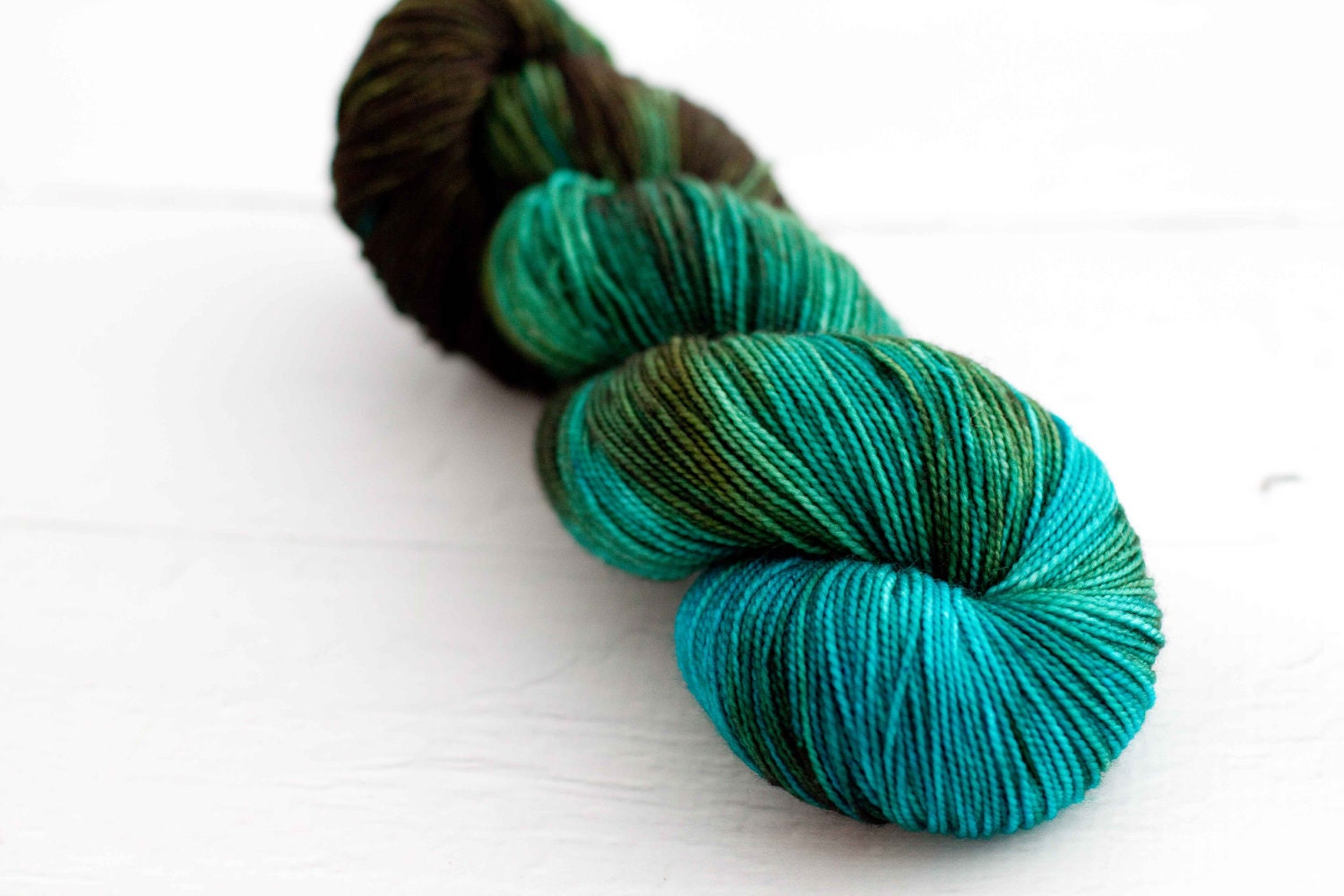 Merino Nylon Sock Yarn 'chocolate teal'