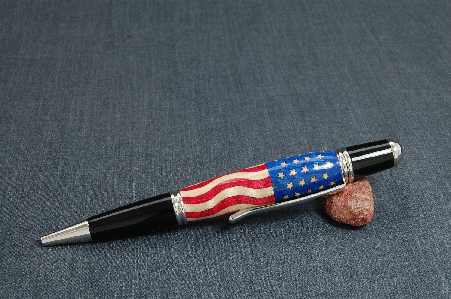 Star Spangled Gatsby Twist Pen with Rhodium plating