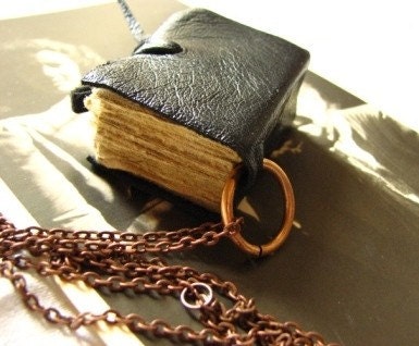 Remembering. Book necklace