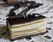 Mini book necklace, with a vintage key