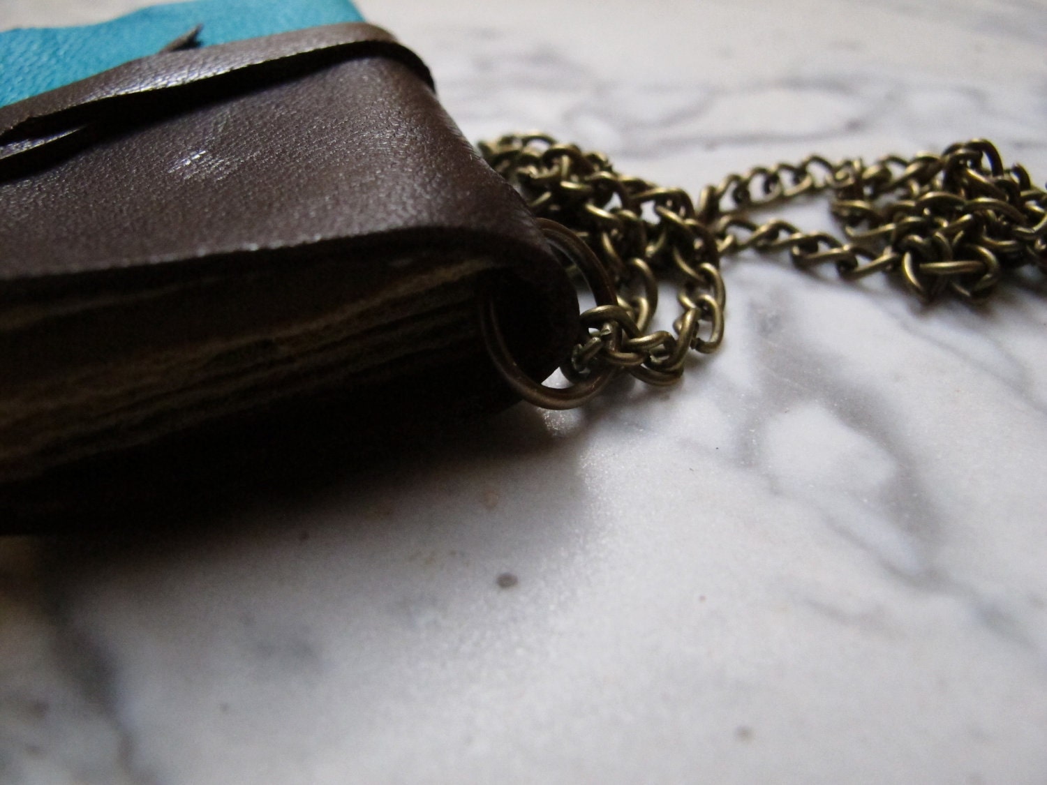 A touch of sky, mini book necklace