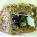 Woodland Moss Fairy Cottage House with Faerie Furniture