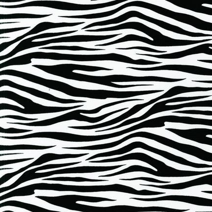 Zebra Stripes - Robert Kaufman Fabrics, Black and White - One yard