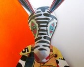 Pepe the Zebra paper doll greeting card