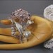 SALE Vintage Amethyst Rhinestone Flower Bouquet Brooch