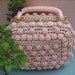 Cotton Candy Pink Vintage Retro Beaded Box Purse