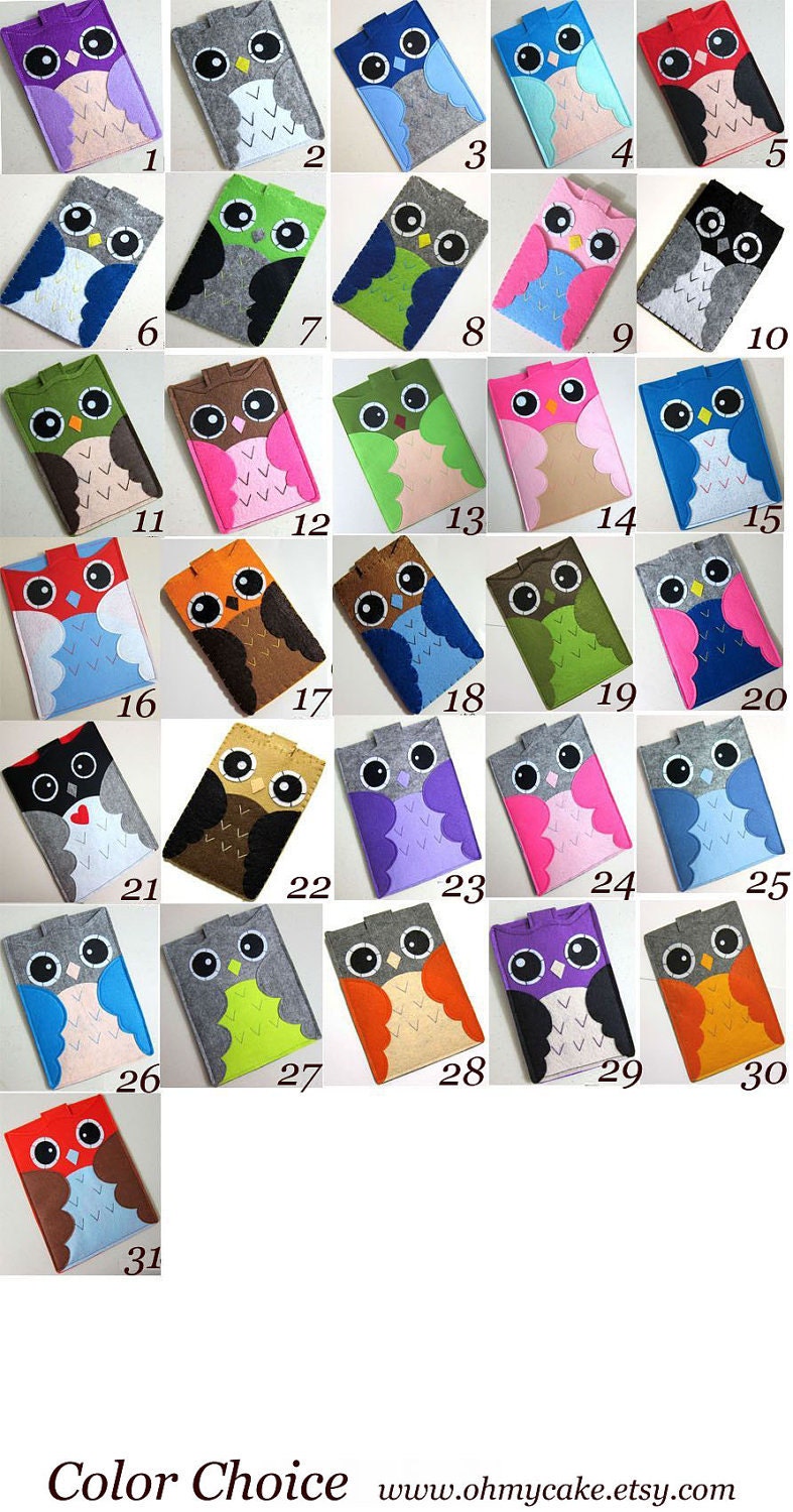 iPhone Case - Cell Phone Case - iPhone 4 Case - iPod Case - iPod Touch Case - Handmade iPhone Felt Case - "Chocolate Owl " Design