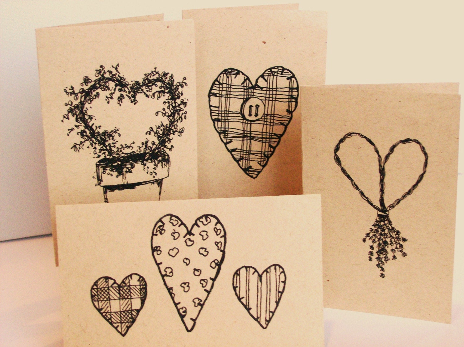 Printable Heart Cards - INSTANT DOWNLOAD
