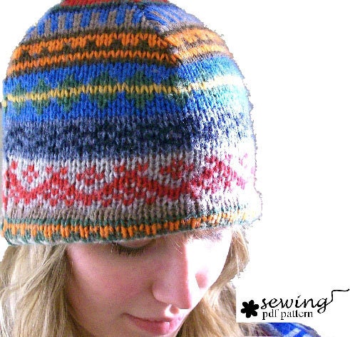 INSTANT DOWNLOAD - Upcycled Hat PDF Pattern (2 or 4 panel design) baby to adult sizes