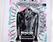 Two Heads Are Better Than One Skull Monoprint
